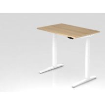 Zit- En Stabureau Elektr. 120x80cm Xbhm12 Eik/wit, - Hammerbacher