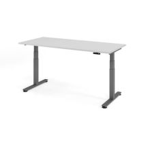 Zit- En Stabureau Elektr. 180x80cm Xdsm19 Grijs/grafiet, - Hammerbacher