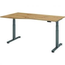 Bureau asymétrique assis-debout série XDSM - 180x100cm - Hammerbacher