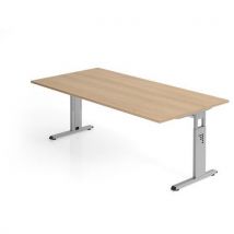 Bureau met C-voet 200x100cm OS2E eik - Hammerbacher