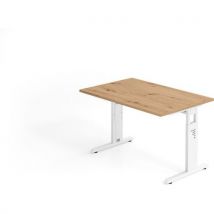 Bureau met C-voet 120x80cm OS12 eik - Hammerbacher