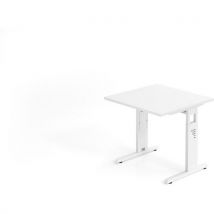 Bureau vierkant met C-vormig voet - 80x80 cm - Hammerbacher