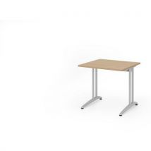 Bureau carré piètement en C série BS08 - 80x80 cm - Hammerbacher