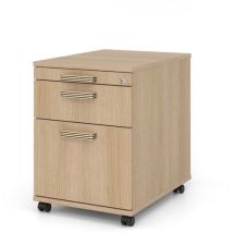 Ladeblok Verrijdbaar 2 Laden Geribbeld Handvat Ac20 Sg Eik, - Hammerbacher