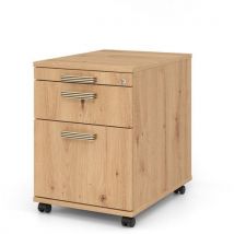 Ladeblok verrijdbaar met 2 laden geribbeld handvat D58cm Hammerbacher