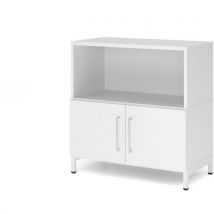 Kast FlexWall met 2 deuren staal sokkelframe - 2 niveau - Hammerbacher