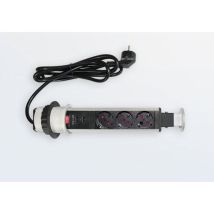 Stekkerdoos Toren Uitschuifbaar 3 Plug + 2xusb Veldo600, - Hammerbacher