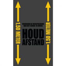 Standaard mat met opdruk 'houd afstand' - Nederlands.