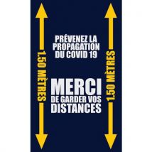 Tapis imprimé Washable merci de garder vos distances - Français.