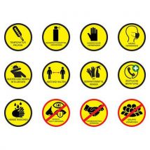 Magnet symbole « Respect des règles sanitaires » - Smit Visual