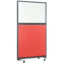 Akoestische scheidingswand op voet serie M - Met whiteboard - 2000x1000 mm