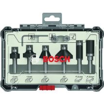Bosch - Frezenset 6-delig - Afronden en profileren - 6 mm - Staal - Koffer