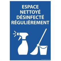 Bord ESPACE NETTOYE DESINFECTE REGULIEREMENT