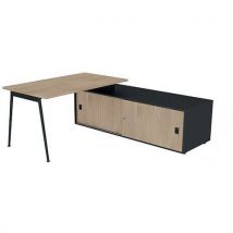Bureau avec plateau 140x80 cm Solal - Quadrifoglio