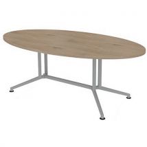 Vergadertafel met ovaal blad lengte 200 cm - Quadrifoglio