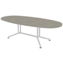 Table de réunion avec plateau ovale longueur 240 cm - Quadrifoglio