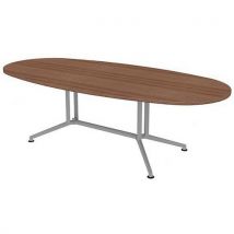 Table de réunion avec plateau ovale longueur 240 cm - Quadrifoglio