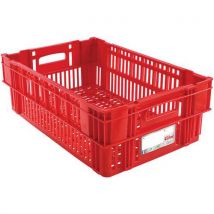 Geperforeerde Stapelbare En Nestbare Kist - 37 L - Rood, - Gilac