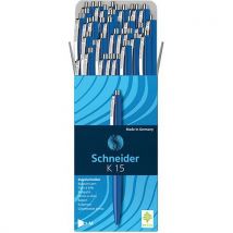 Stylo bille - K15 - bleu - 50 pcs - Schneider