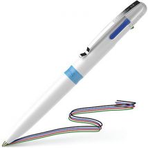 Balpen - Take 4 - Wit - 4 Schrijfkleuren - Schneider, - Schneider