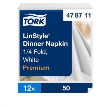 Servetten Dinner wit 12x50 - Tork Premium LinStyle
