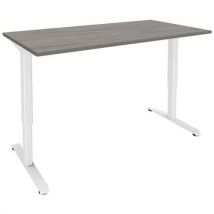Bureau électrique chêne gris/blanc Nivo