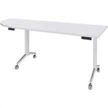 Table Idora 200x80 cm angle gauche pied blanc