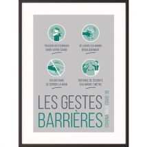 Cadre d'affichage texte Français - Gestes barrières - Paperflow