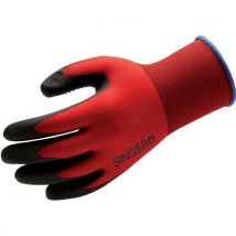 Gants à enduction PVC à support polyamide - Rouge/noir - Singer