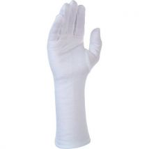 Gants en coton interlock blanchi avec ourlet - Longue manchette - Singer