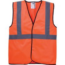 Gilet de signalisation pur polyester à liseré noir - Singer