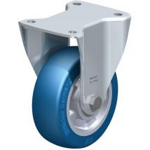 Roulette fixe acier - bandage PU Besthane Soft - corps aluminium