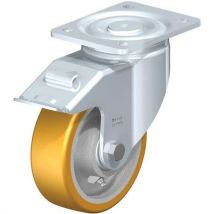 Roulette pivotante acier - bandage PU Extrathane - corps fonte