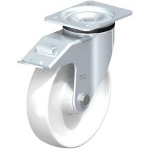 Roulette pivotante acier - roue en polyamide