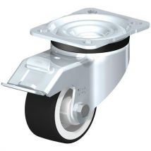 Roulette pivotante acier - bandage PU thermoplastique - corps PO lourd