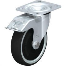 Roulette pivotante acier - bandage PU thermoplastique - corps PO