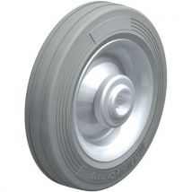Roulette pivotante acier - bandage caoutchouc - jante acier