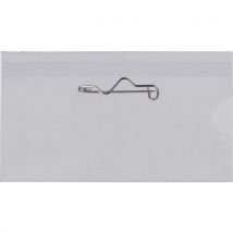 Kunststof badgehouder met inkeping - Transparant - Pavo