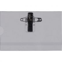 Porte-badge-plastique avec encoche - transparent - Pavo