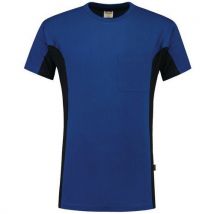 T-shirt Bicolor Borstzak 102002 Royalblue-navy 7xl, - Tricorp Workwear