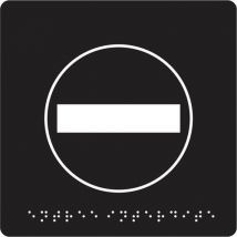 Braillebord - verboden toegang - Pavo
