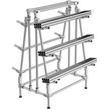 Mini-rack Cantilever fixe - base triangle - charge 150 kg par niveau - Trilogiq