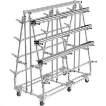 Mini-rack Cantilever mobile - base triangle - charge 150 kg par niveau - Trilogiq