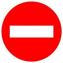 Tijdelijk signaalbord B1 Verboden toegang - Kelias