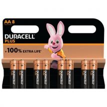 Pile Alcaline AA Plus 100 % - 8 unités - Duracell