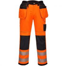 Pantalon de sécurité PW3 poches flottantes orange noir - Portwest