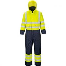 Combinaison de travail Contrast haute visibilité jaune/bleu marine - Portwest