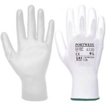 Gants de travail enduit PU blanc - Portwest