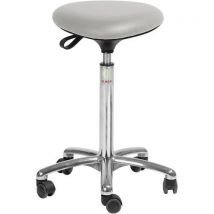 Tabouret alu50 modèle haut assise Tria imitation cuir - Global Stole