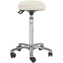 Tabouret alu50 modèle haut assise Tetra imitation cuir - Global Stole